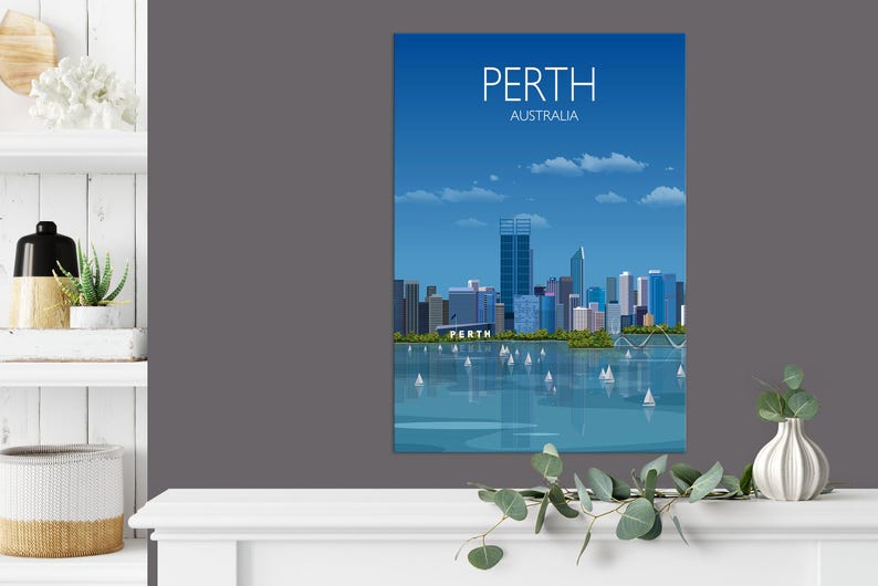 Perth Community Posters Travel Poster of Perth , Travel Print of Perth, City of Perth ...