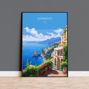 Sorrento Poster, Travel Print of Sorrento, Italy Poster, Sorrento Gift, Amalfi Coast Art, Italy Art Travel Gift