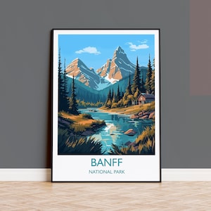 Banff Poster, Travel Print of Banff National Park, Canada, Travel Gift