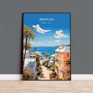 Bermuda Druck, Reiseplakat von Bermuda, Atlantik, Bermuda Geschenk, Bermuda Wandkunst-Liebhabergeschenk