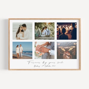 Personalisierte gedruckte Hochzeitsfotocollage | Hochzeitsfotodruck | Jubiläumsgeschenk | Familienporträt | Familienfoto |