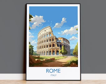 Rome Travel Print, Travel Poster of Rome, Italy Poster, Rome Gift, Rome Art, Italy Art