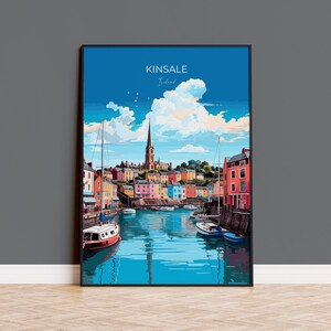 Kinsale Wall Art Poster, Travel Print of Kinsale, Ireland, Kinsale Art Gift, Travel Lovers Wall Decor Gift