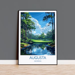 Augusta National Travel Print, Travel Poster of Augusta National Golf Course, Masters Poster, Augusta National Art Lovers Gift, USA Gift