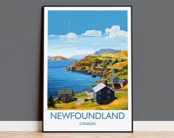 Newfoundland Poster, Travel Print of Newfoundland, Canada, Newfoundland Art Gift, Travel Gift