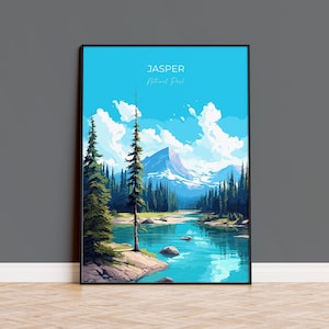 Jasper Print Wall Art, Travel Poster of Jasper National Park, National Park Art Gift, Jasper Gift, Canada Art, Travel Lovers Gift