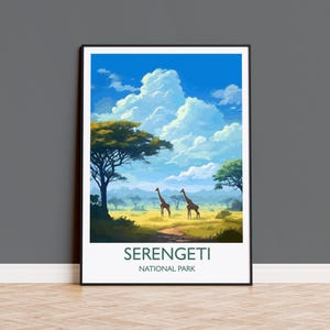 Serengeti Poster, Travel Print of Serengeti, National Park, Serengeti, Gift, Tanzania Art, Travel Gift