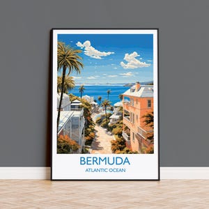 Bermuda Poster, Reisedruck von Bermuda, Atlantik, Bermuda Geschenk, Bermuda Wandkunst-Liebhaber, Reisegeschenk