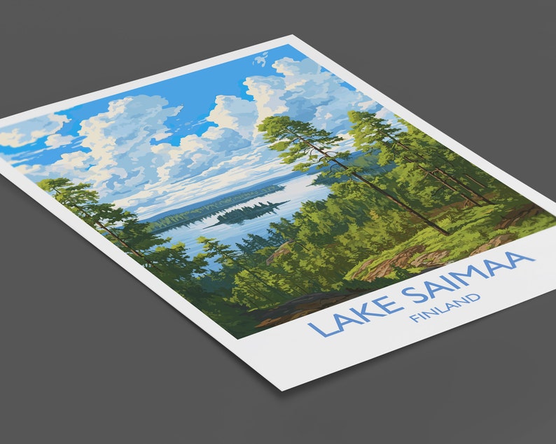 Lake Saimaa Travel Poster, Lake Saimaa Travel Print, Finland, Finland Art, Lake Saimaa Gift, Wall Art Print image 5