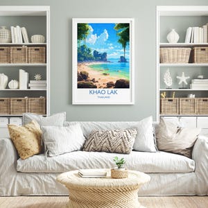 Khao Lak Travel Print, Travel Poster of Khao Lak, Thailand, Khao Lak Gift, Wall Art Print image 3