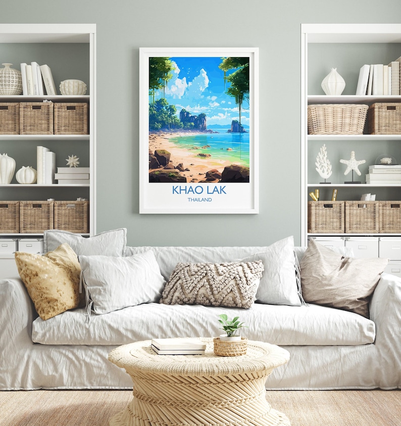 Khao Lak Travel Print, Travel Poster of Khao Lak, Thailand, Khao Lak Gift, Wall Art Print image 3