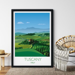 Toscane reisposter, Toscane reisposter, regio Italië, reisposter Italië, Toscane landschap