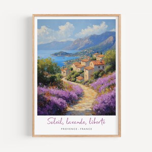 Provence Travel Wall Art Poster, Travel Print of Provence, South of France Art Lovers Gift, France Wall Art  Decor Gift
