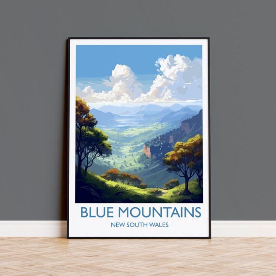 We're Expecting You ... The Blue Mountains of New South Wales. Reproduction vintage poster We're Expecting You ... The Blue Mountains of New South Wales. Reproduction vintage poster