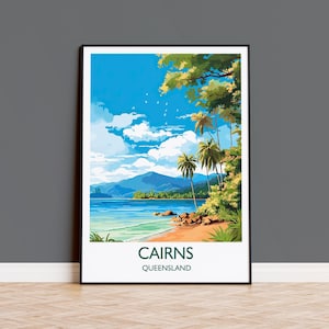Cairns Poster, Travel Print of Cairns, Queensland, Australia, Travel Gift