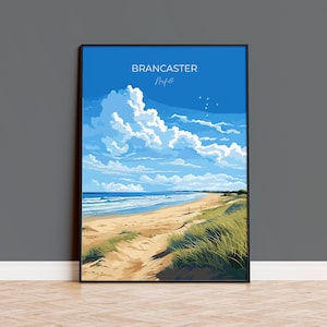 Brancaster Beach Poster, Travel Print of Brancaster, Norfolk Gift, England, Norfolk Art, Brancaster Beach Gift, Wall Art Print