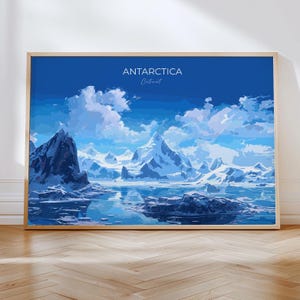 Antarktis Reisedruck, Landschaftsreiseplakat der Antarktis, Antarktis Geschenk, Antarktis Wandkunst-Liebhaber Geschenk, Reisewandkunst-Geschenk