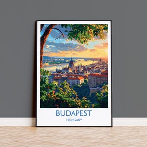 Budapest Travel Print Wall Art, Travel Poster of Budapest, Budapest Art Lovers Gift, Hungary Art Gift