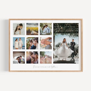 Personalisierte gedruckte Hochzeitsfotocollage | Hochzeitsfotodruck | Jubiläumsgeschenk | Familienporträt | Familienfoto |