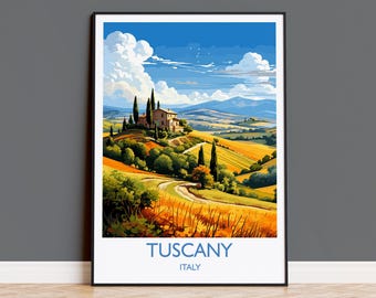 Toskana Reise Poster Wandkunst, Reisedruck von Toskana, Toskana Kunstliebhaber Geschenk, Italien Kunst Geschenk