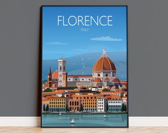 Florenz Reise Poster Wandkunst, Reisedruck von Florenz, Stadt Florenz, Italien Kunst, Florenz Kunstliebhaber Geschenk