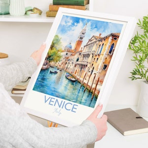 Venice Poster, Travel Print of Venice, Italy, Venice Gift, Travel Watercolour Gift image 2