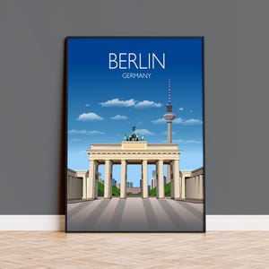 Travel Poster of Berlin, Travel Print of Berlin, Germany, Travel Poster, Berlin Print