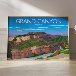 Reise-Poster des Grand Canyon, Reise-Druck des Grand Canyon, Arizona, USA, limitierte Auflage