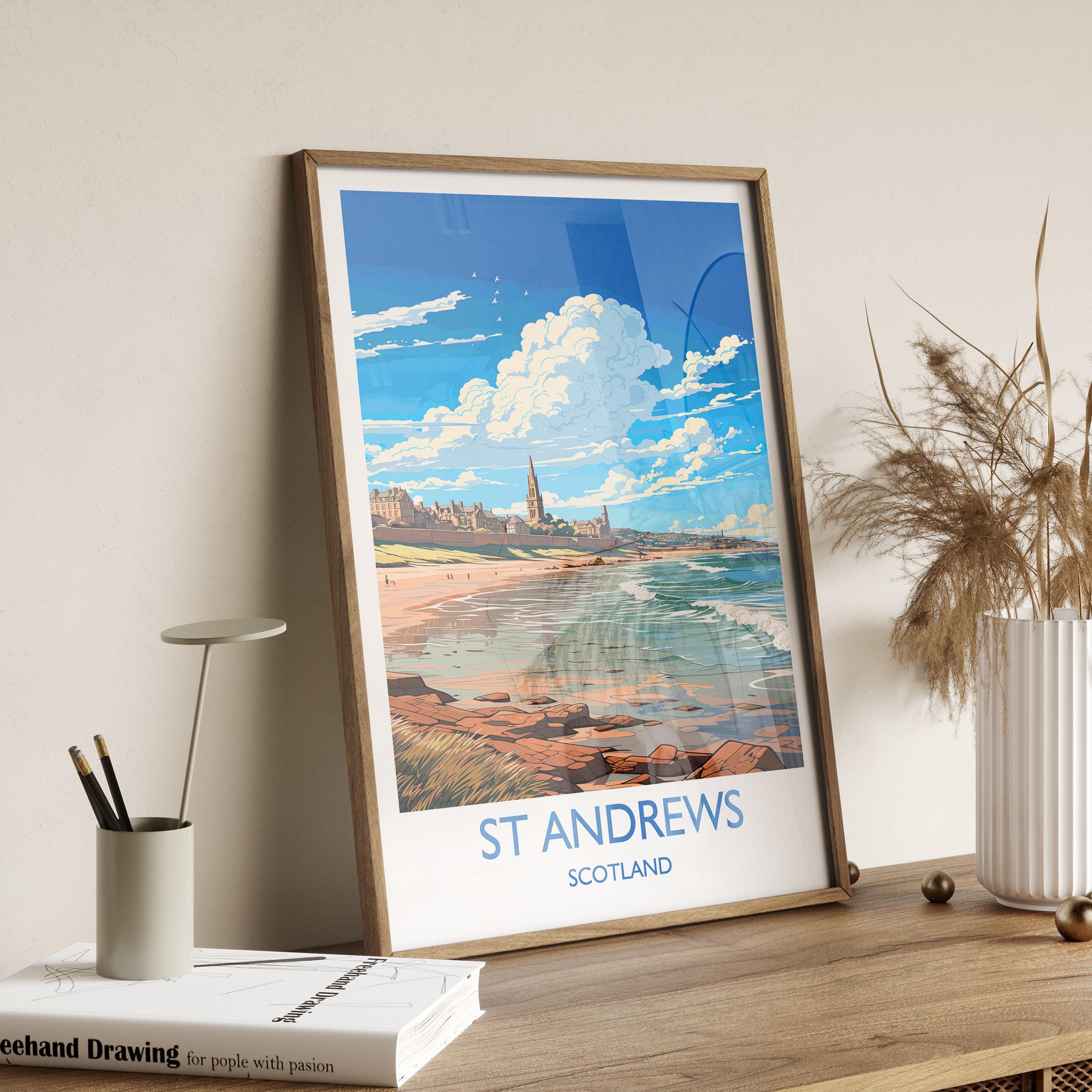 St Andrews セントアンドリュース 額入りアートポスター　写真 セントアンドリュース18番ホールゴルフプリント：スウィルカンブリッジ