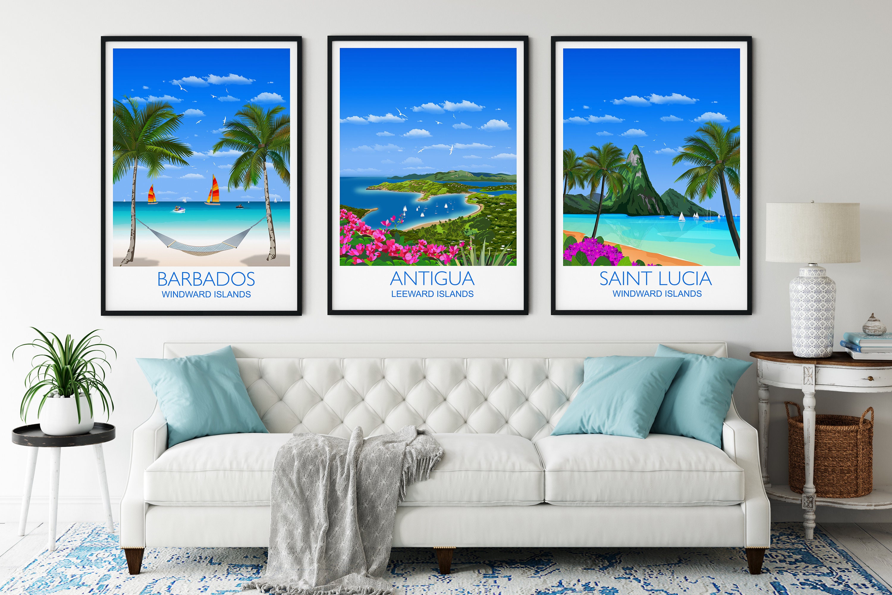 Majorca Travel Print, Travel Poster of Majorca, Balearic Islands ...