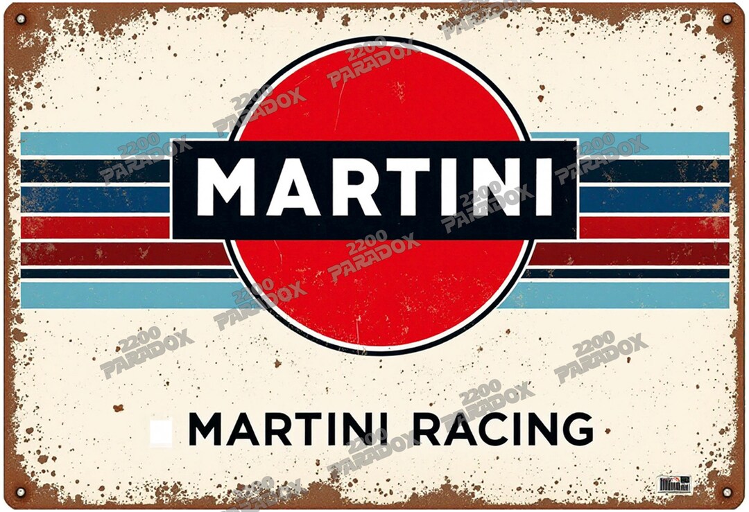 Retro Martini & Martini Racing Tin Sign | Vintage Italian Motorsport ...