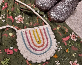 Crochet Rainbow Bobble Bag PATTERN (Digital Download)