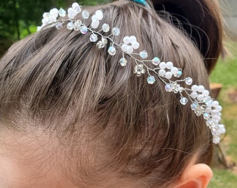 White Flower First Communion Hair Clip1st Communion Hair ClipBaptism Hair ClipChristening Hair ClipWedding Hair ClipHair Piece