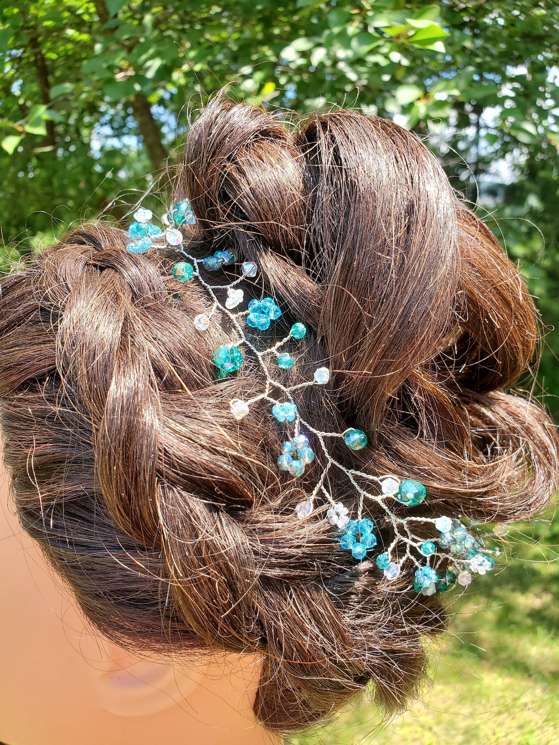 NEW turquoise hair vine beach hair vine beach wedding Etsy