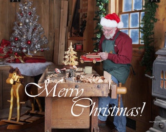 Santa's Workshop Toymaking - Merry Christmas! (Poster)