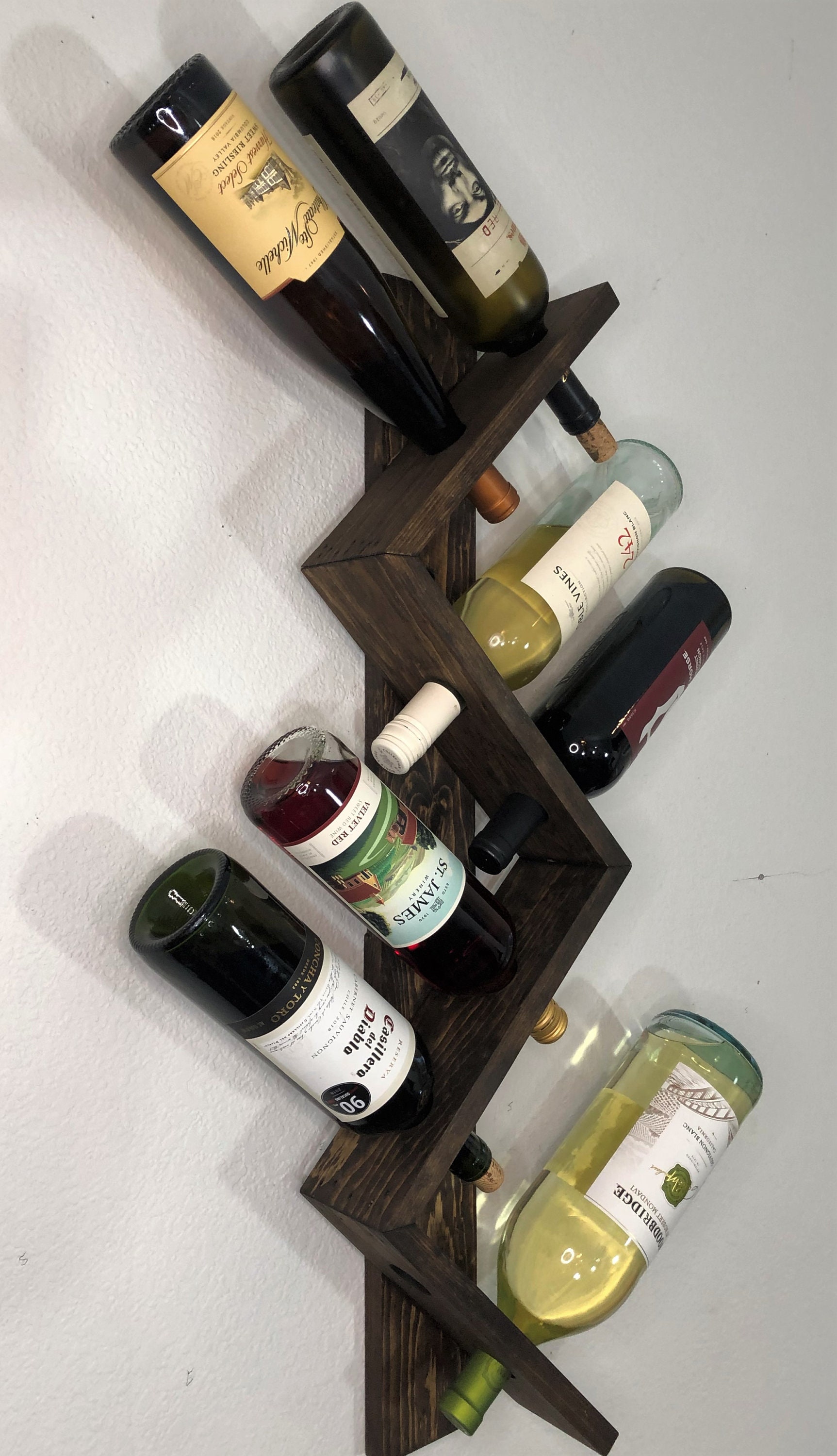 diy zig zag wine rack