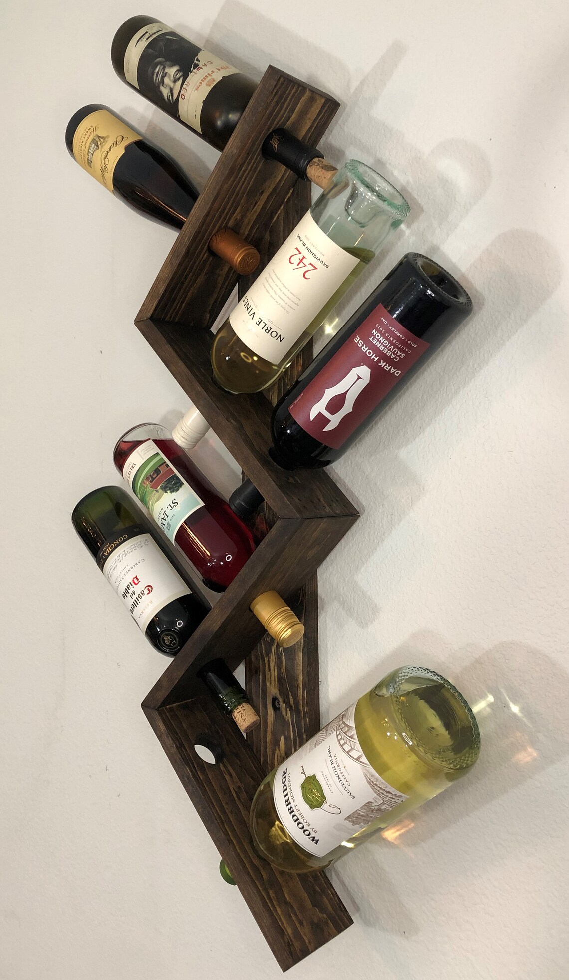 diy zig zag wine rack