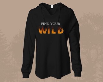 Women’s Comfy Nature Lover Sweatshirt Find Your Wild Autumn Forest Hoodie