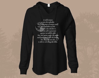Femme Sauvage What Is A Wild Woman Light Long Hooded Sweatshirt