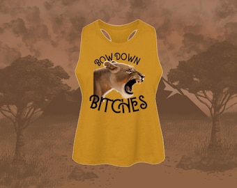 Bow Down Bitches Crop Racerback Tank Top