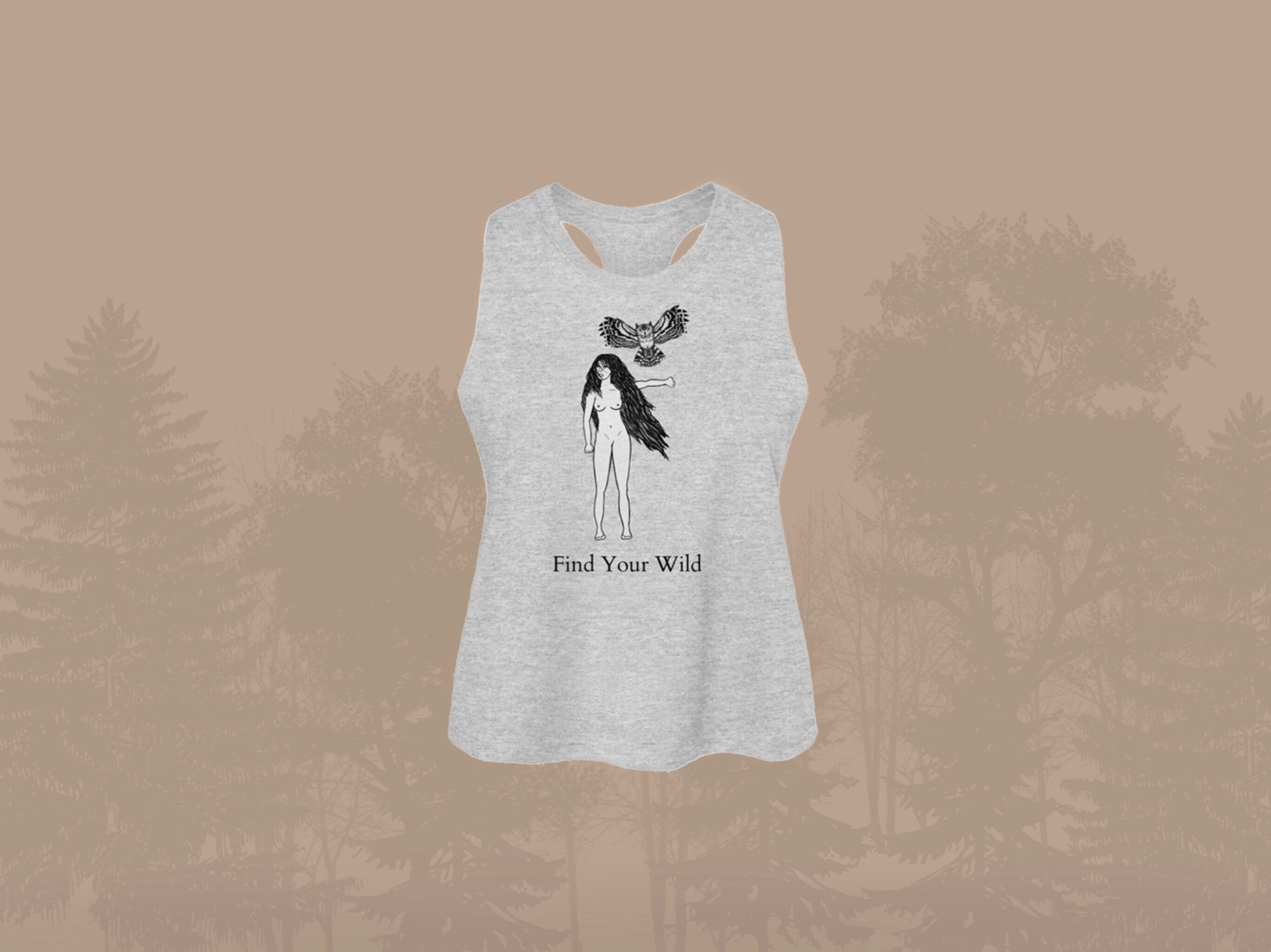Owl Find Your Wild Cropped Women’s Tank Top