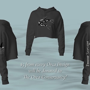 Femme Sauvage Orca Lightweight Crop Comfy Hoodie