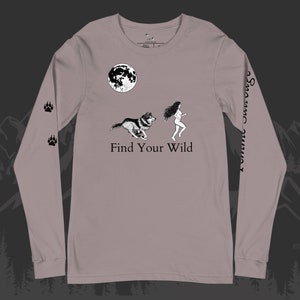 Chemise à manches longues pour femme Find Your Wild Wolf