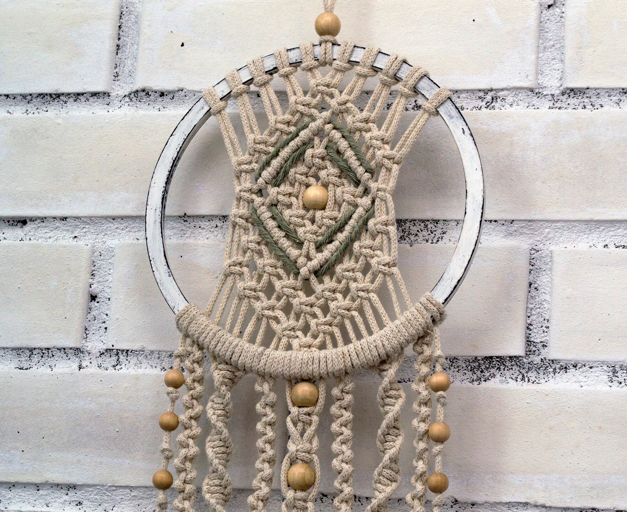 Macrame dream catcher wall hanging dream catcher with green Etsy