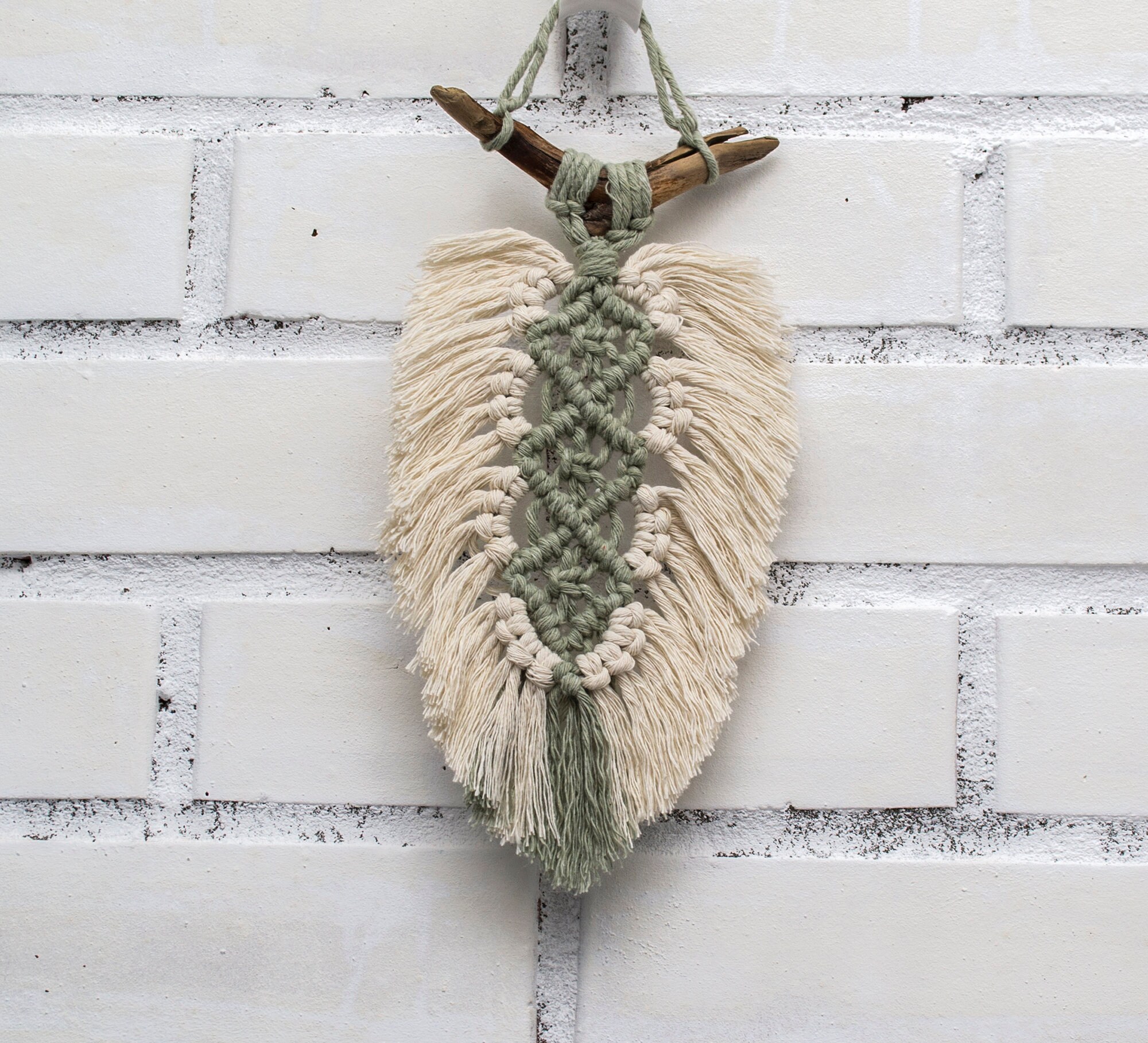 Macrame wall hanging feather on driftwood macrame feathers Etsy