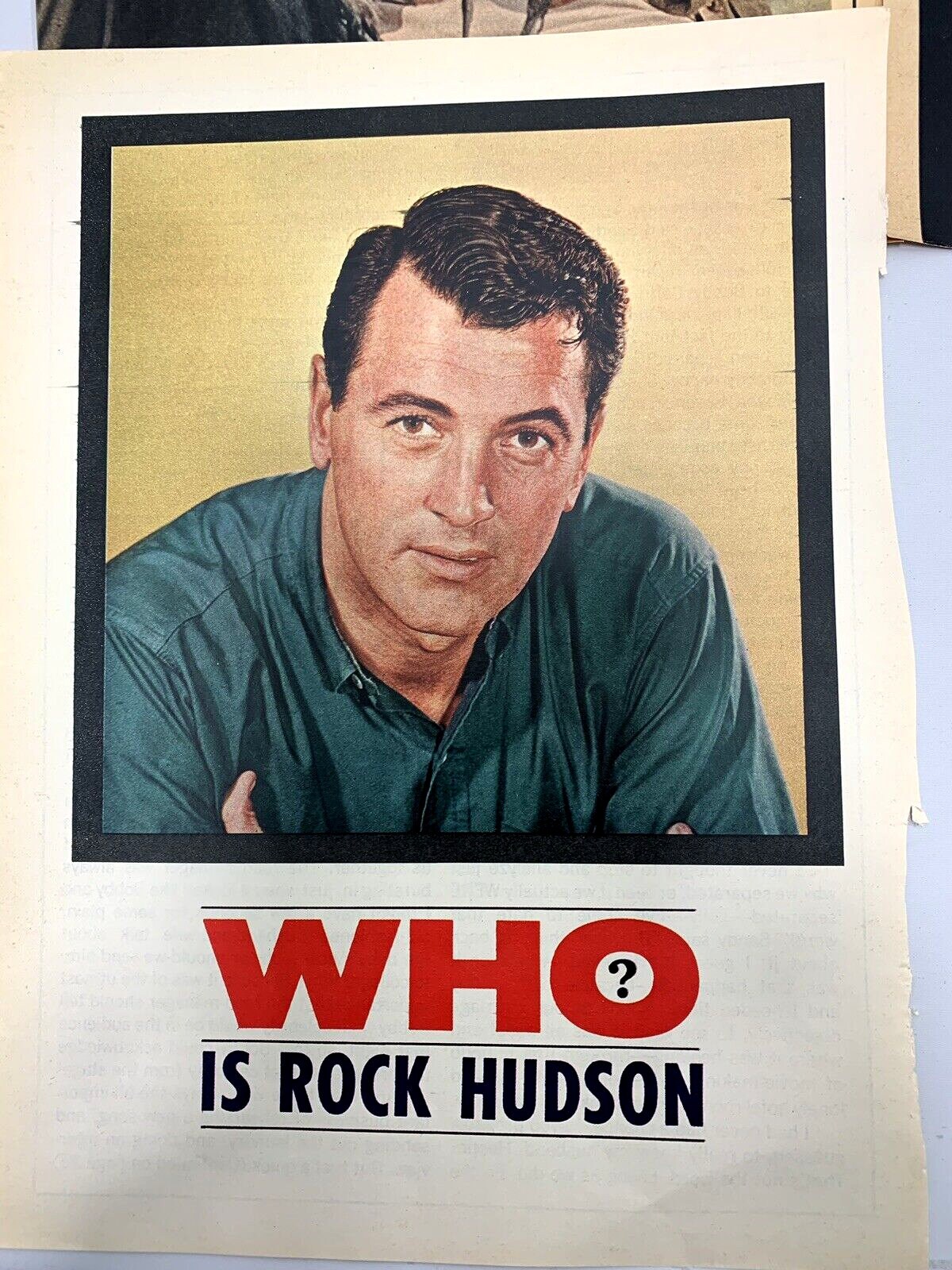 Actor Rock Hudson Vintage 5 Picture Cut Outs From Old Movie Magazines ...