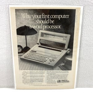 Vintage Print Ad 80&#39;s Smith Corona Genuine Magazine Advertisement Ephemera