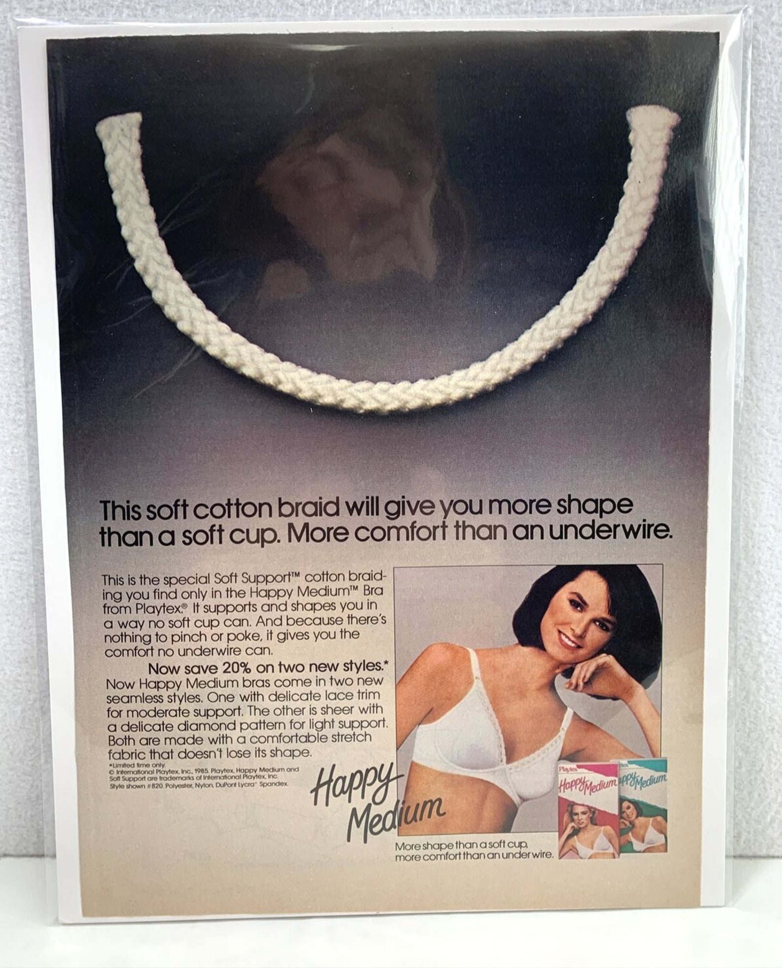Vintage 1985 Print Ad Playtex Bra Genuine Magazine Advertisement Paper ...