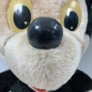 Vintage Disney Mickey Mouse Stuffed Animal Toy Plush Plastic Eyes & Nose image 4