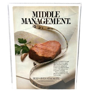 Vintage Print Ad 80&#39;s USDA Beef Genuine Magazine Advertisement Ephemera